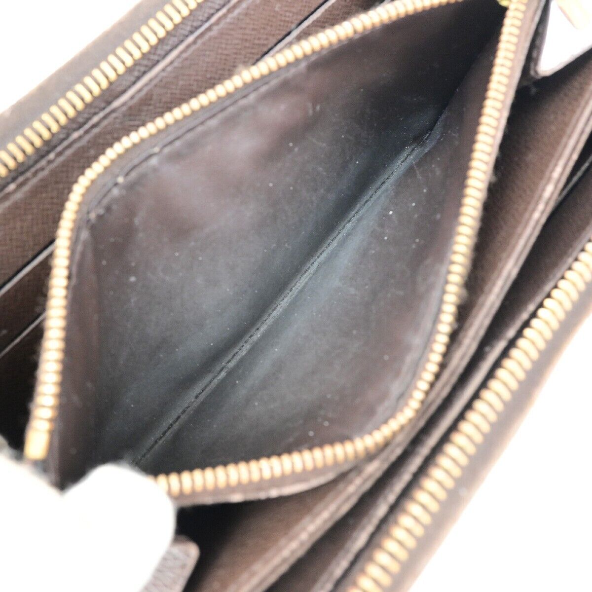 LOUIS VUITTON 3 Set Wallet Monogram Damier Ebene Epi Leather Brown Blue 04EE020