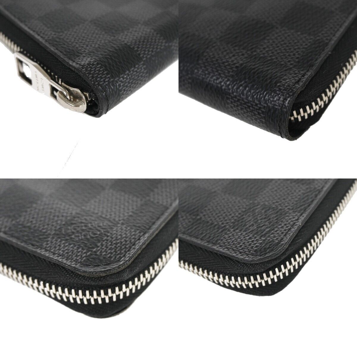 LOUIS VUITTON Long Zippy Wallet Vertical Damier Graphite Leather N63095 35GA563