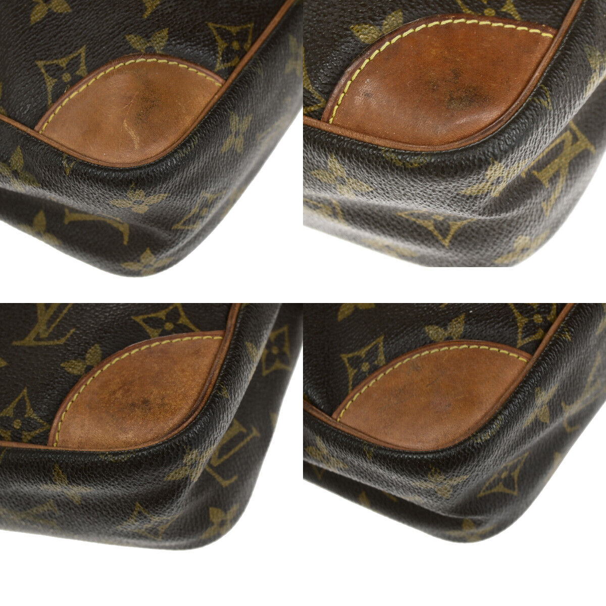 LOUIS VUITTON Compiegne 28 Clutch Hand Bag Monogram Leather Brown M51845 66YG803