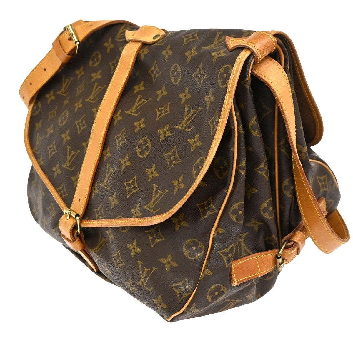 LOUIS VUITTON Saumur 35 Shoulder Bag Monogram Leather BN France M42254 79CA787