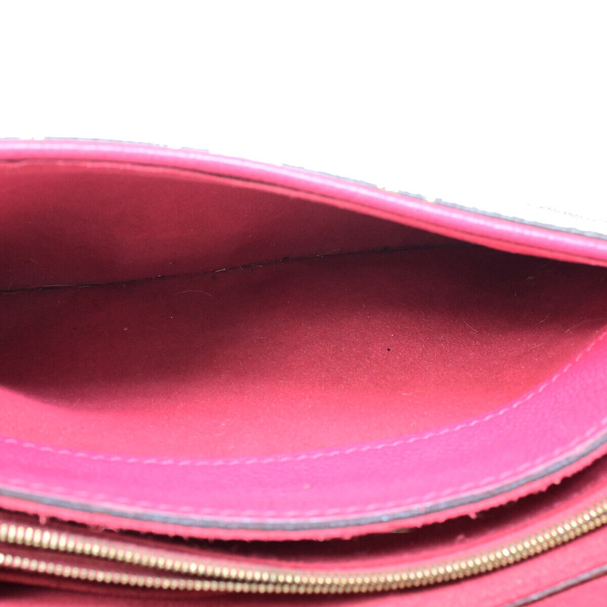 LOUIS VUITTON Pallas Chain Shoulder Bag Monogram Leather Cerise M41201 70YF618