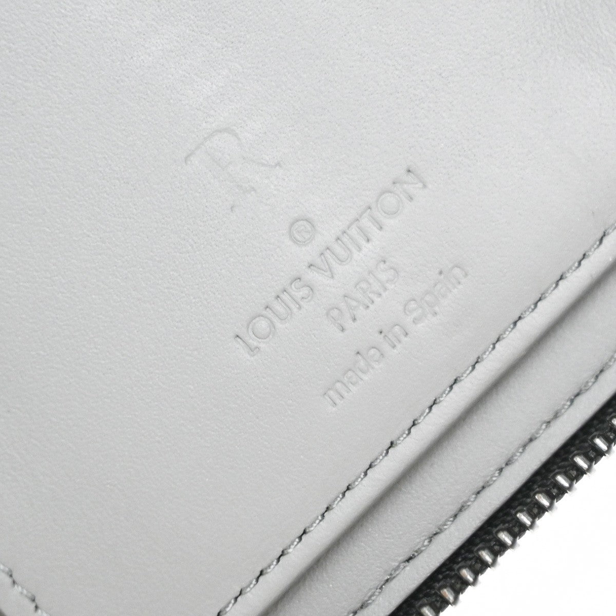 LOUIS VUITTON Vertical Zippy Wallet Monogram Shadow Guri Gray M81384 35EG389