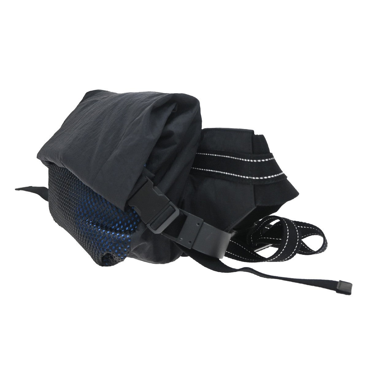 BOTTEGA VENETA Crossbody Belt Body Bag Nylon Black Blue Italy 82KB153