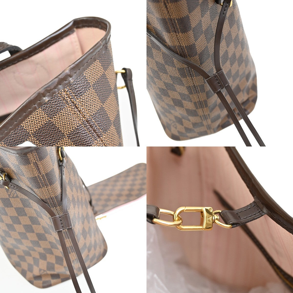 LOUIS VUITTON Neverfull MM Shoulder Tote Bag Damier Leather BN N41603 669EE254