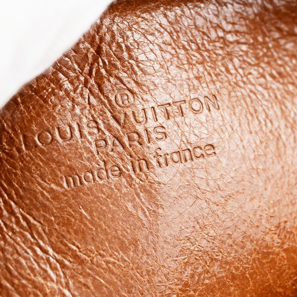 LOUIS VUITTON Danube Shoulder Bag Monogram Leather Brown Made In France 04FA584