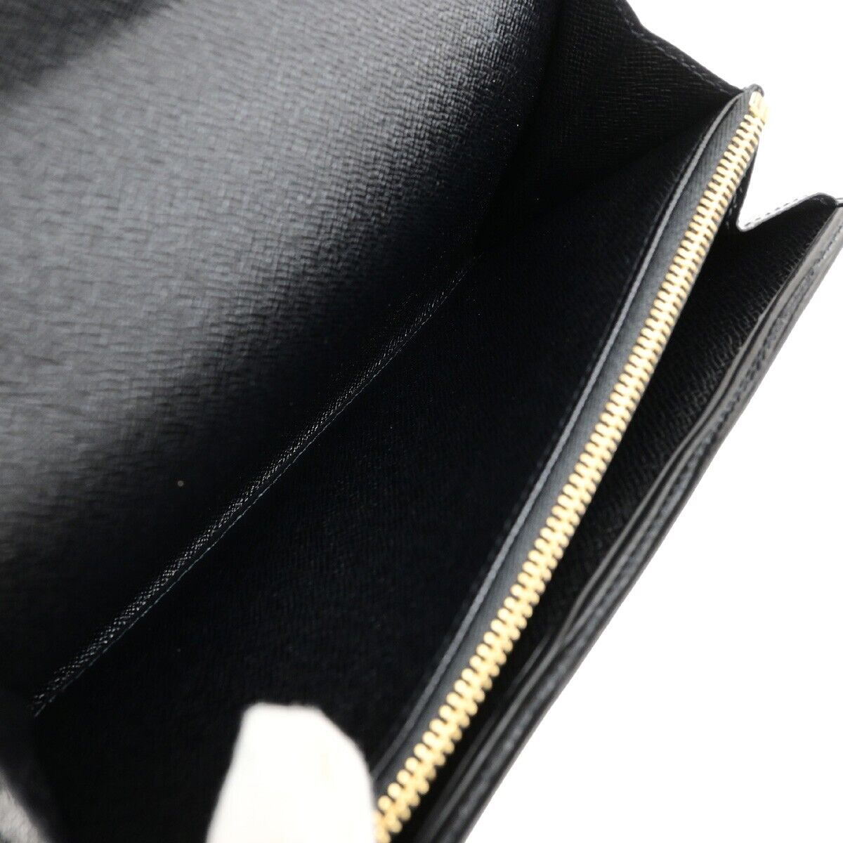 LOUIS VUITTON Logo Pochette Credit Long Wallet Epi Leather Black M63572 63EE080