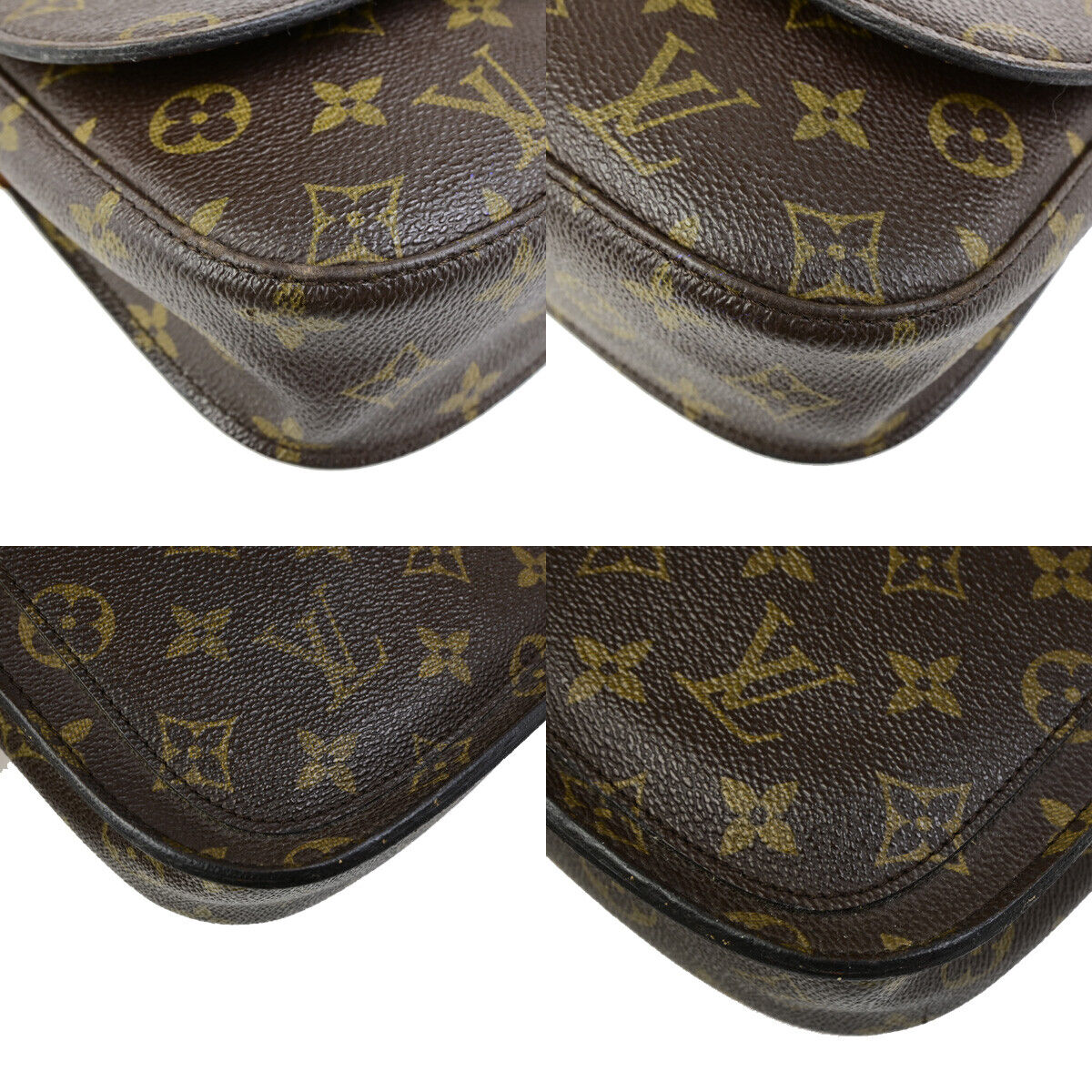 LOUIS VUITTON Saint Cloud MM Shoulder Bag Monogram Leather Brown M51243 62SJ498