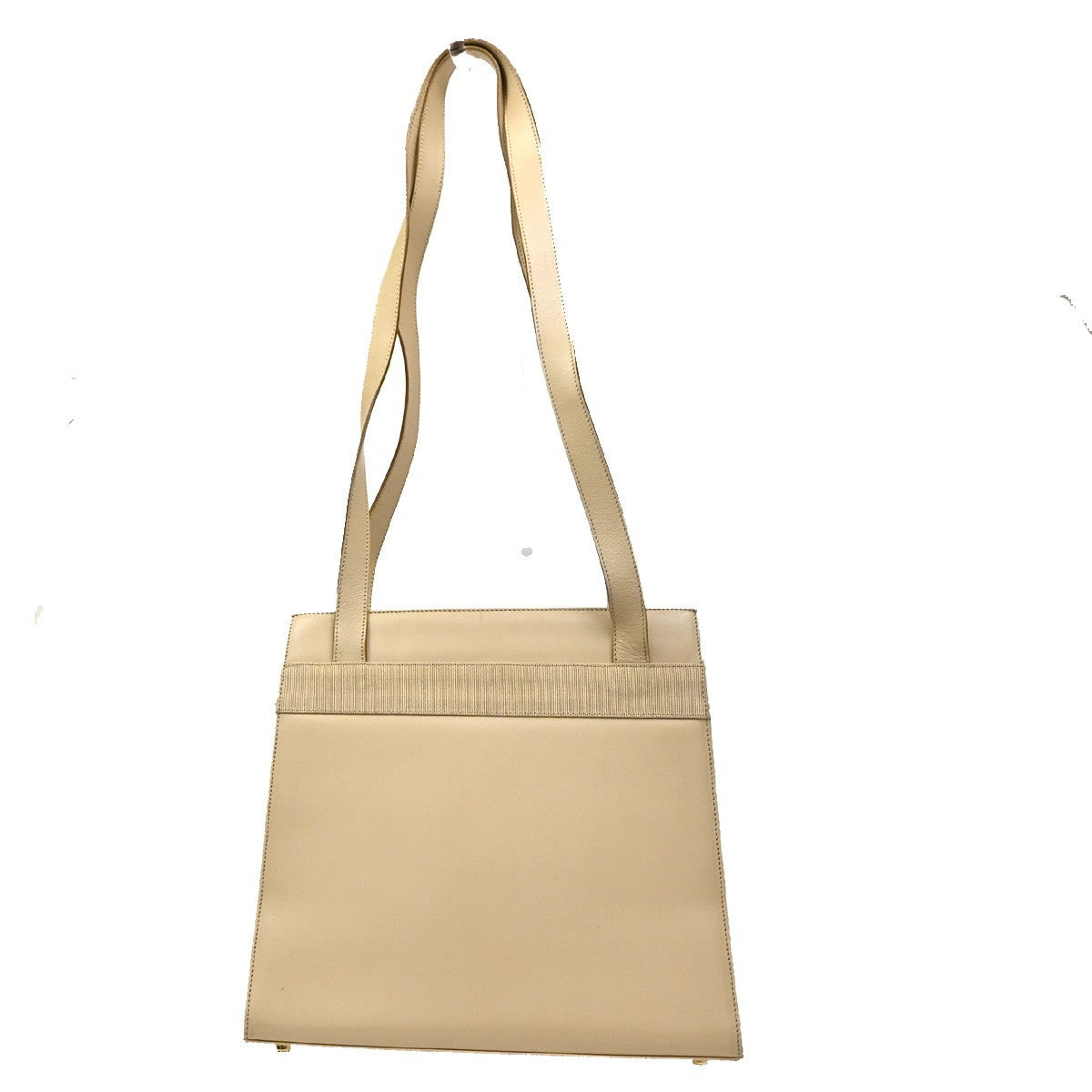 SALVATORE FERRAGAMO Logo Vara Shoulder Bag Canvas Leather BE GHW Italy 05CA548