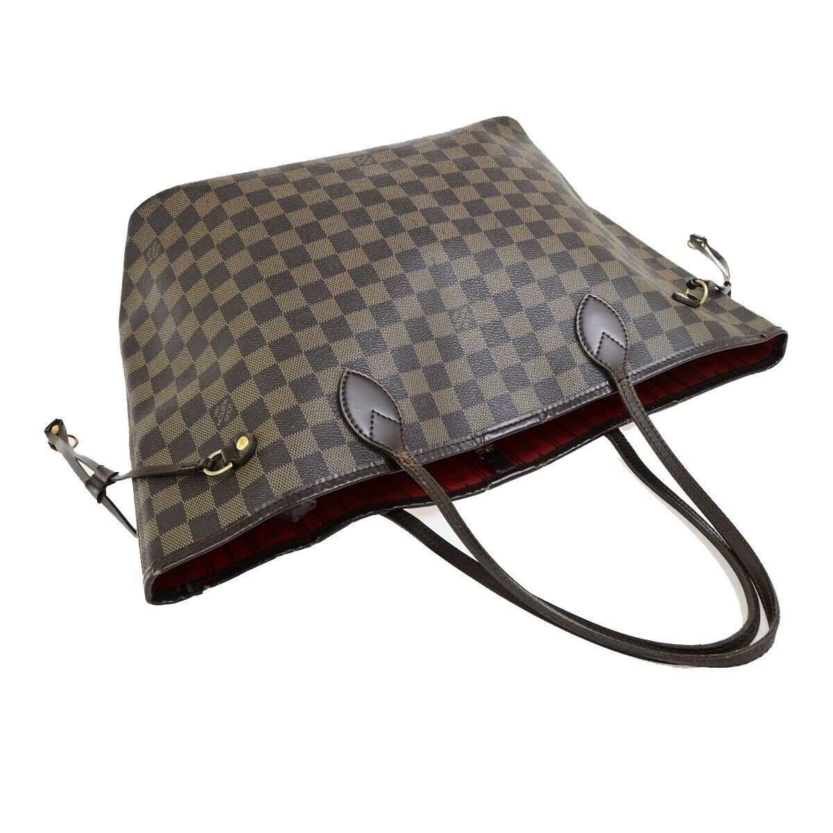 LOUIS VUITTON Neverfull MM Shoulder Bag Damier Ebene Leather BN N41358 17FB370
