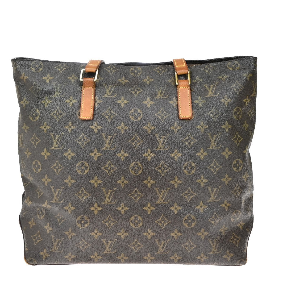 LOUIS VUITTON Cabas Mezzo Shoulder Bag Monogram Leather Brown M51151 35KB563
