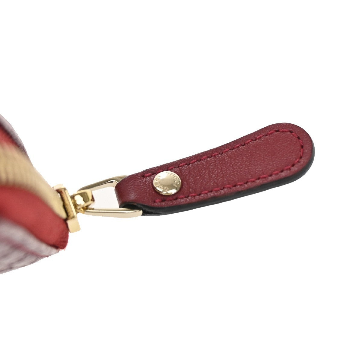 GUCCI Micro Guccissima GG Pattern Bifold Zipper Wallet Leather Red 34KP105