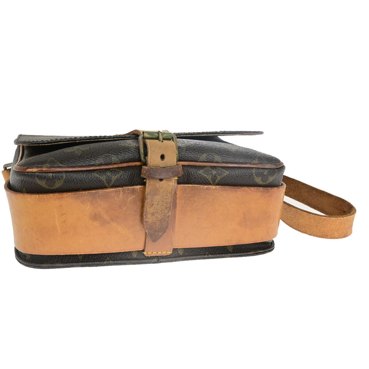 LOUIS VUITTON Cartouchiere MM Shoulder Bag Monogram Leather Brown M51253 35SJ051