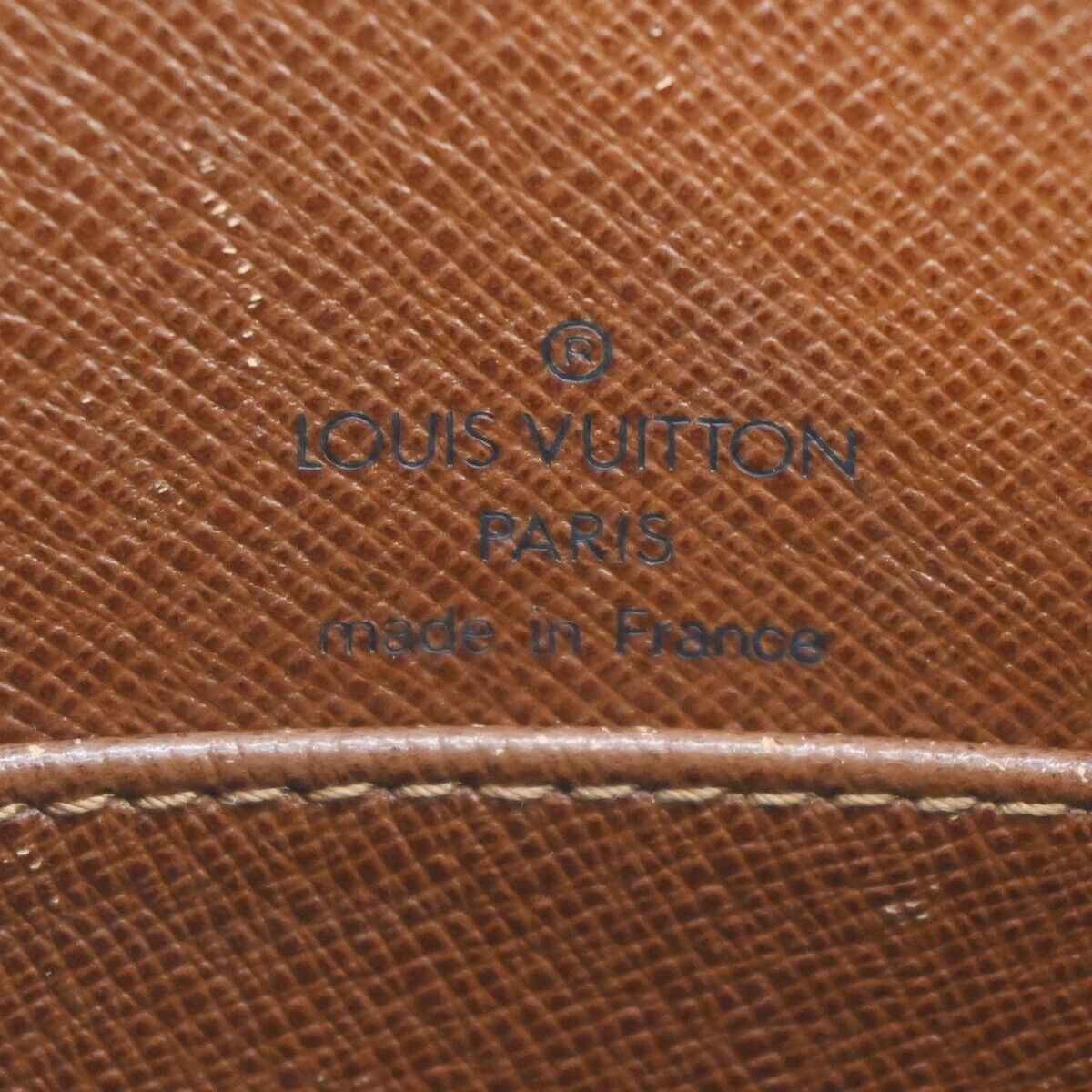 LOUIS VUITTON Logo Drouot Shoulder Bag Monogram Leather Brown M51290 99EA150