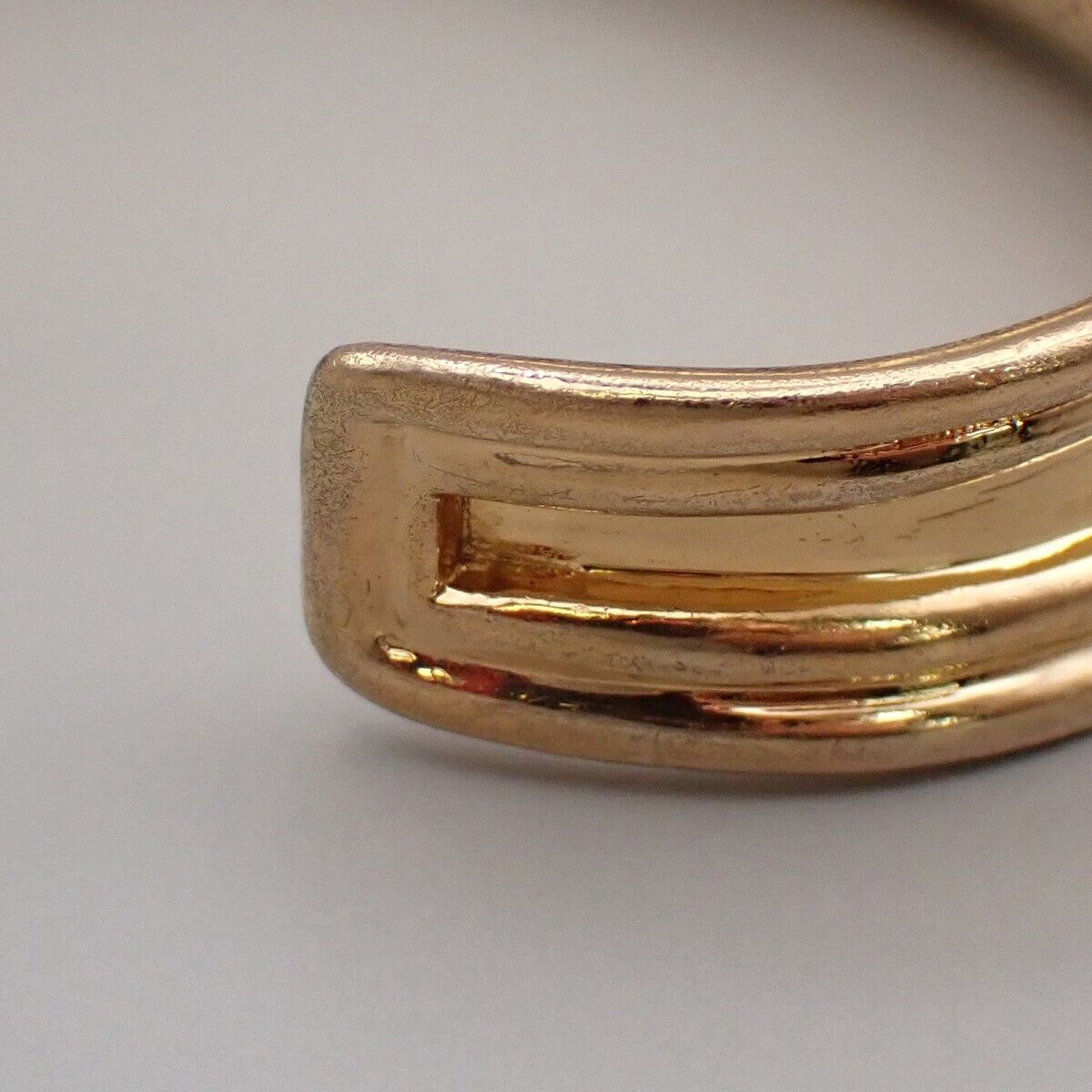 CHANEL CC Logo Bangle Bracelet 95A Gold France Accessory 84EC968
