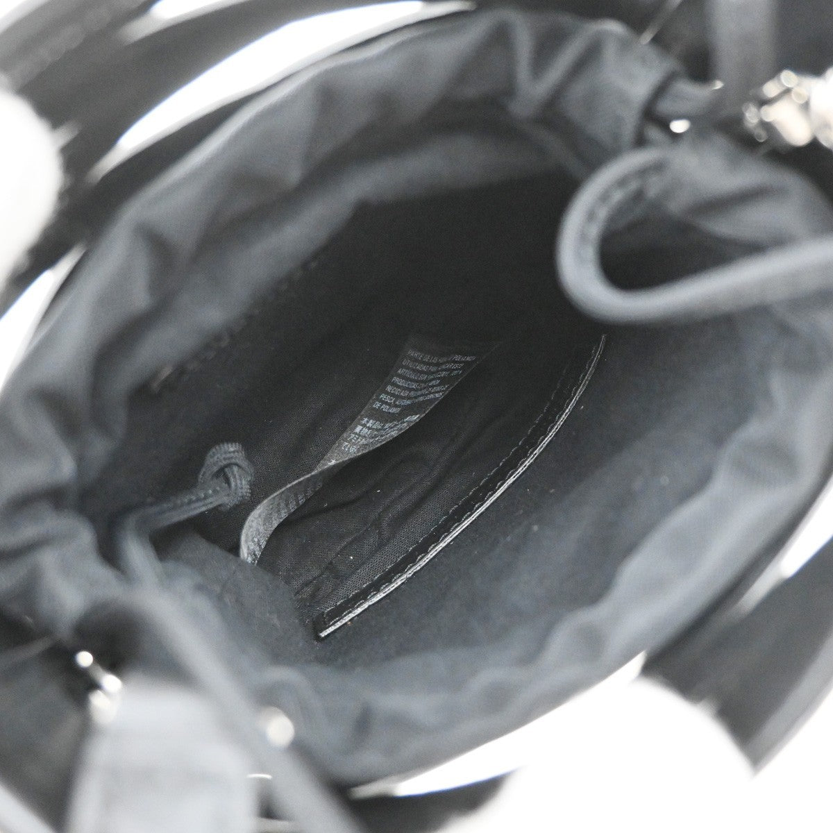 BALENCIAGA Logo Shoulder Bag Phone Case Leather Black SHW Italy 16RQ045
