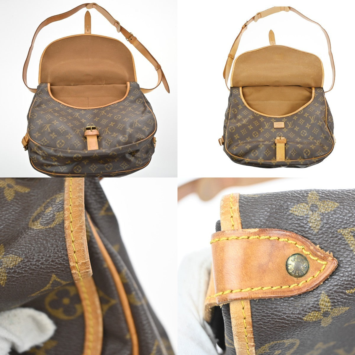 LOUIS VUITTON Saumur 35 Shoulder Bag Monogram Leather BN France M42254 70MA255