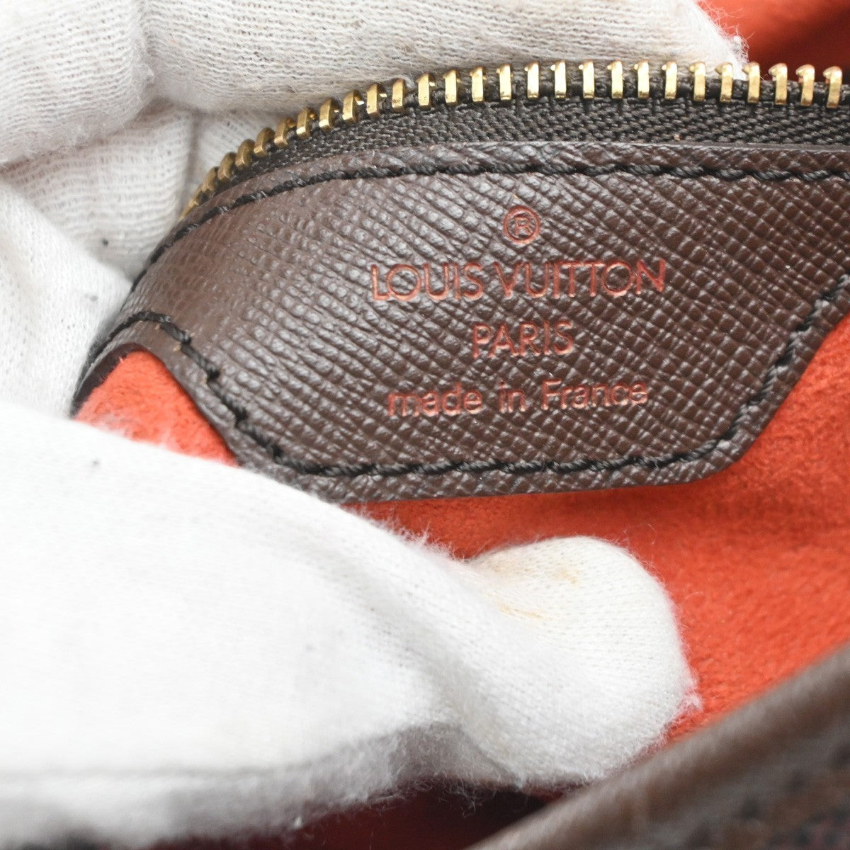 LOUIS VUITTON Marais Shoulder Bag Damier Ebene Leather Brown N42240 73MA408