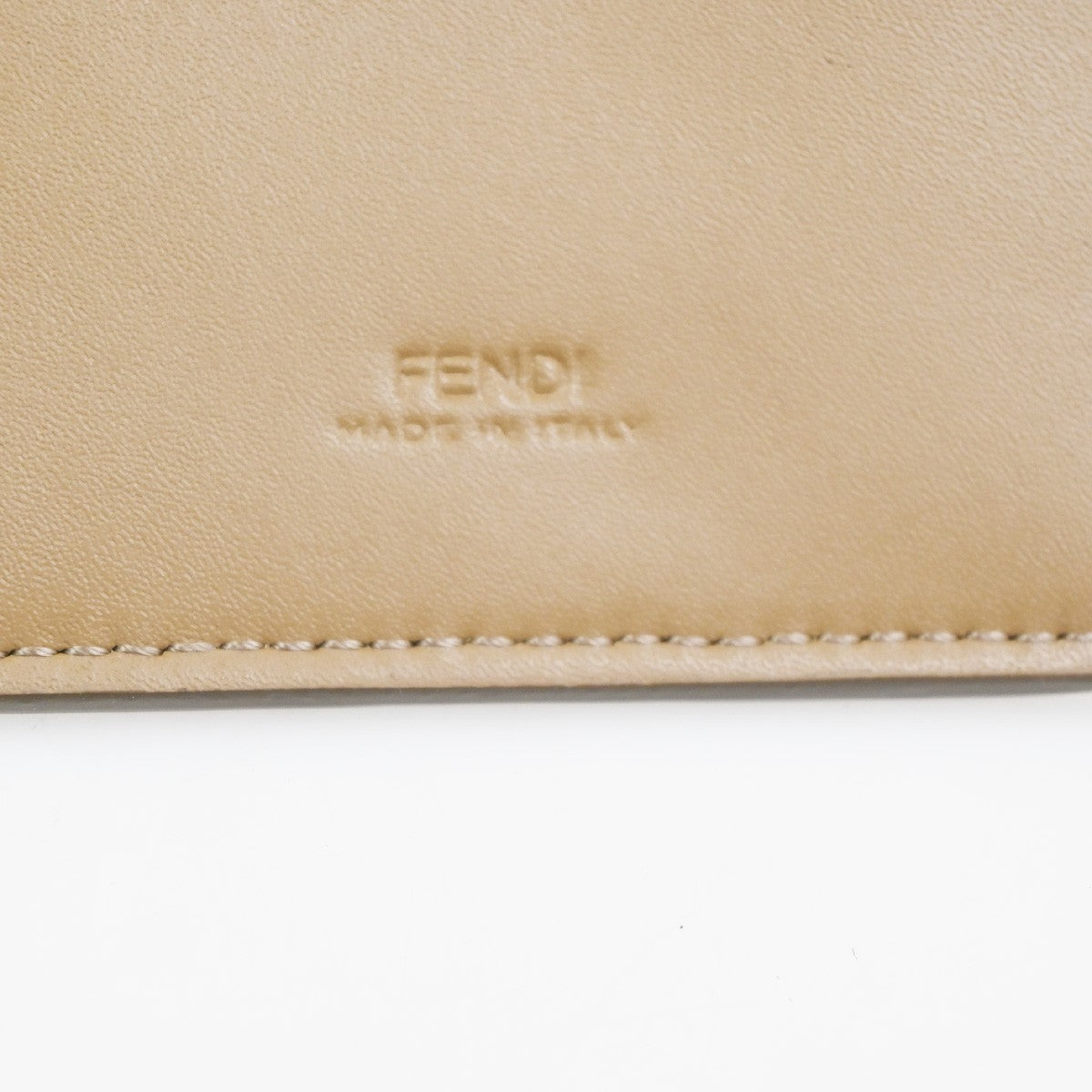 FENDI FF Logo Mini Phone Case Shearling Leather Brown Italy GHW 31RL849