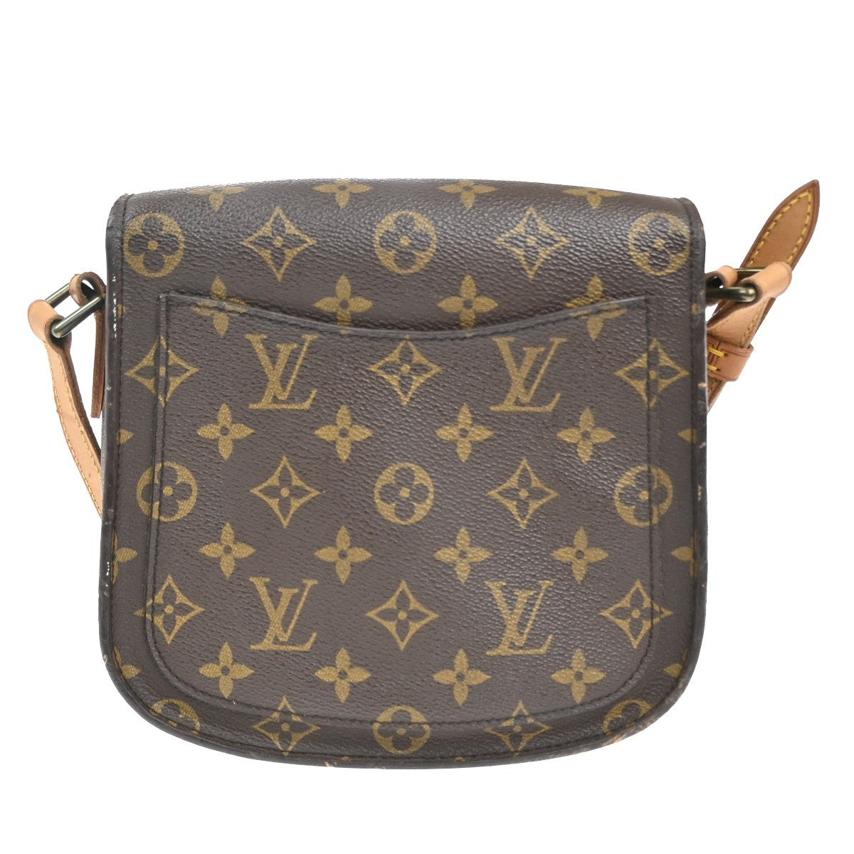 LOUIS VUITTON Saint Cloud MM Shoulder Bag Monogram Leather Brown M51243 81CA682