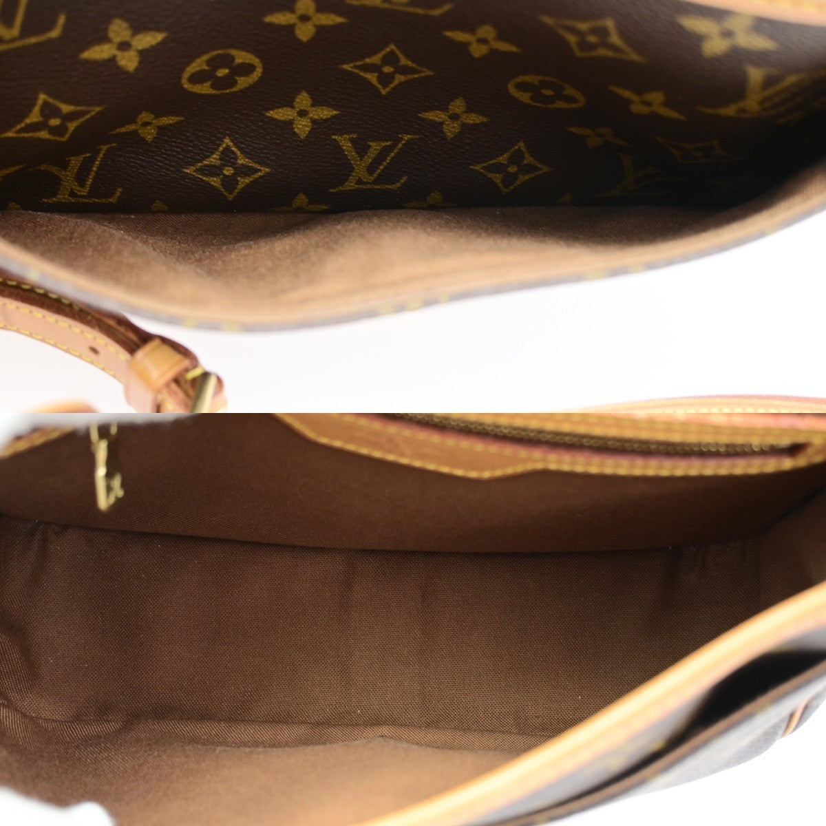 LOUIS VUITTON Sologne Shoulder Bag Monogram Leather Brown France M42250 41RQ082