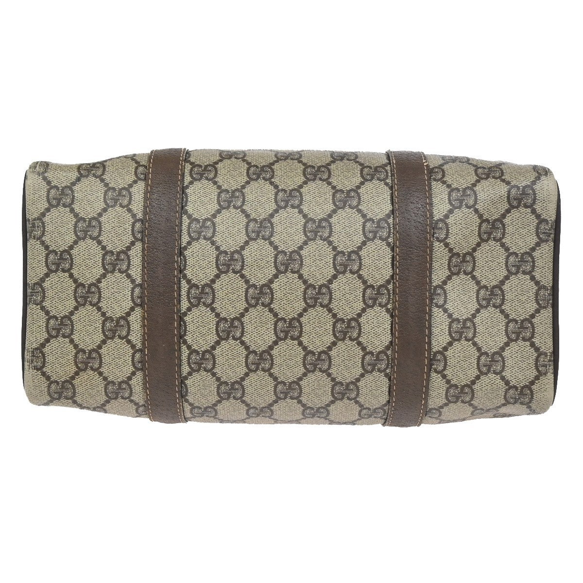 GUCCI GG Pattern Sherry Travel Hand Boston Bag PVC Leather Brown GHW 64ZA340
