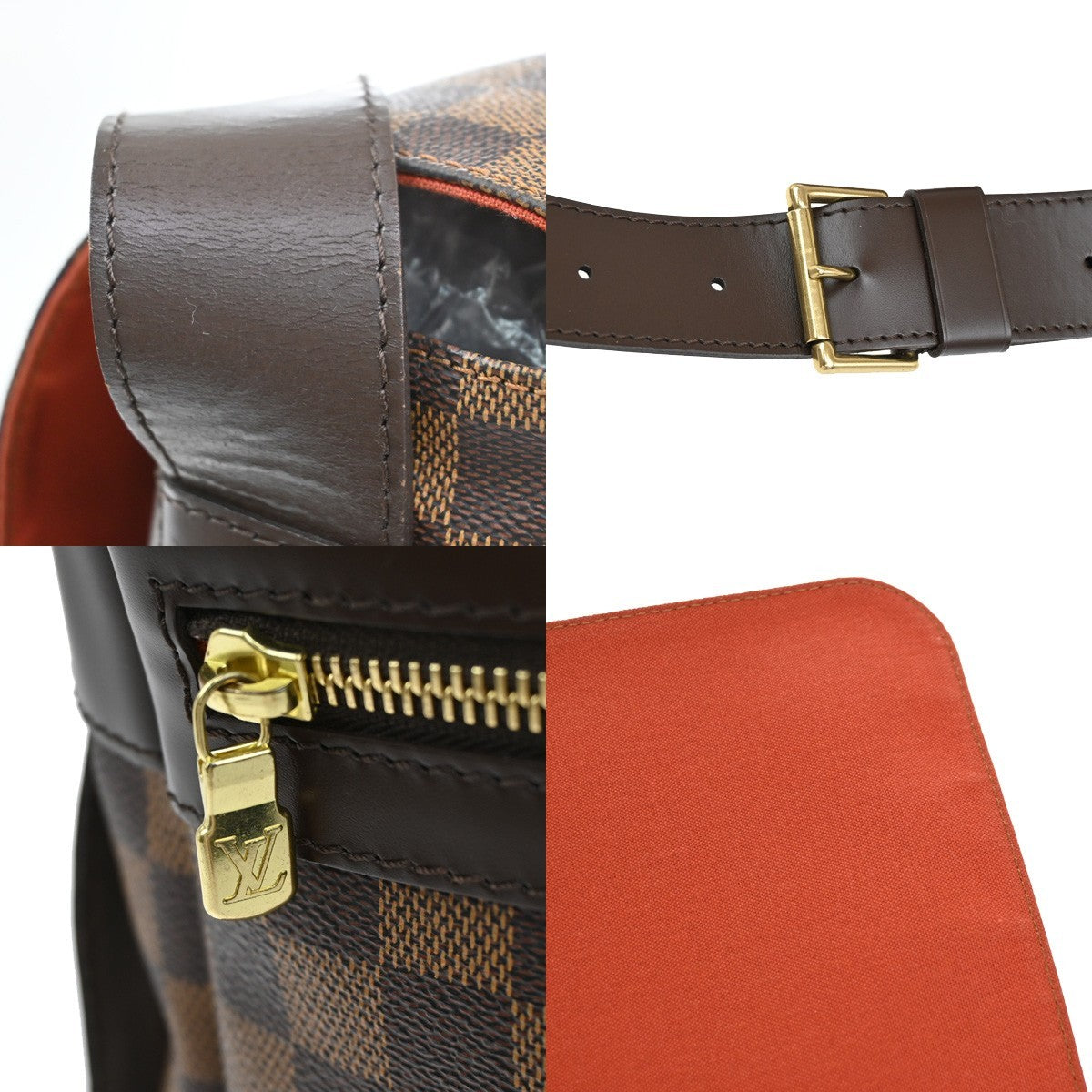 LOUIS VUITTON Bastille Shoulder Bag Damier Ebene Leather Brown N45258 25KB592