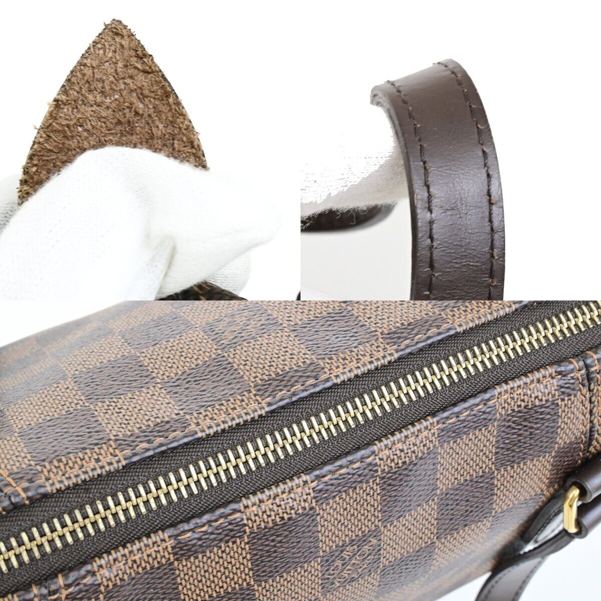 LOUIS VUITTON Logo Totally PM Shoulder Bag Damier Leather Brown N41282 22FB320