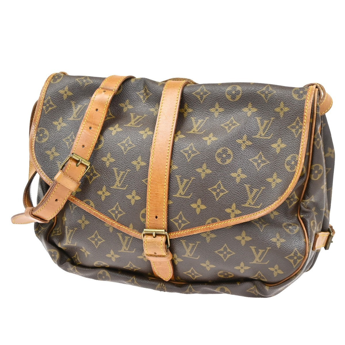 LOUIS VUITTON Saumur 35 Shoulder Bag Monogram Leather BN France M42254 89CA984