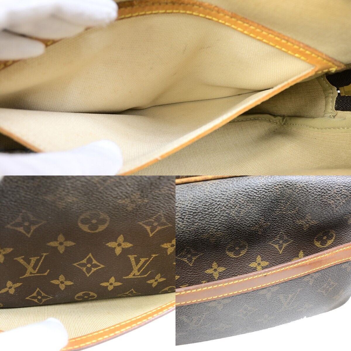 LOUIS VUITTON Reporter PM Crossbody Shoulder Bag Monogram Leather M45254 62FA874