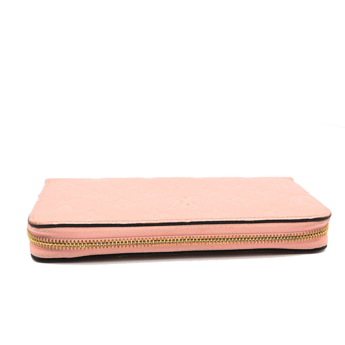LOUIS VUITTON Zippy Wallet Long Monogram Empreinte Leather Rose M64090 89YE527