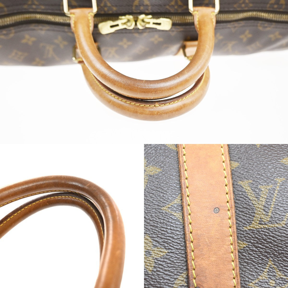 LOUIS VUITTON Keepall 50 Travel Hand Bag Monogram Leather Brown M41426 84MA513