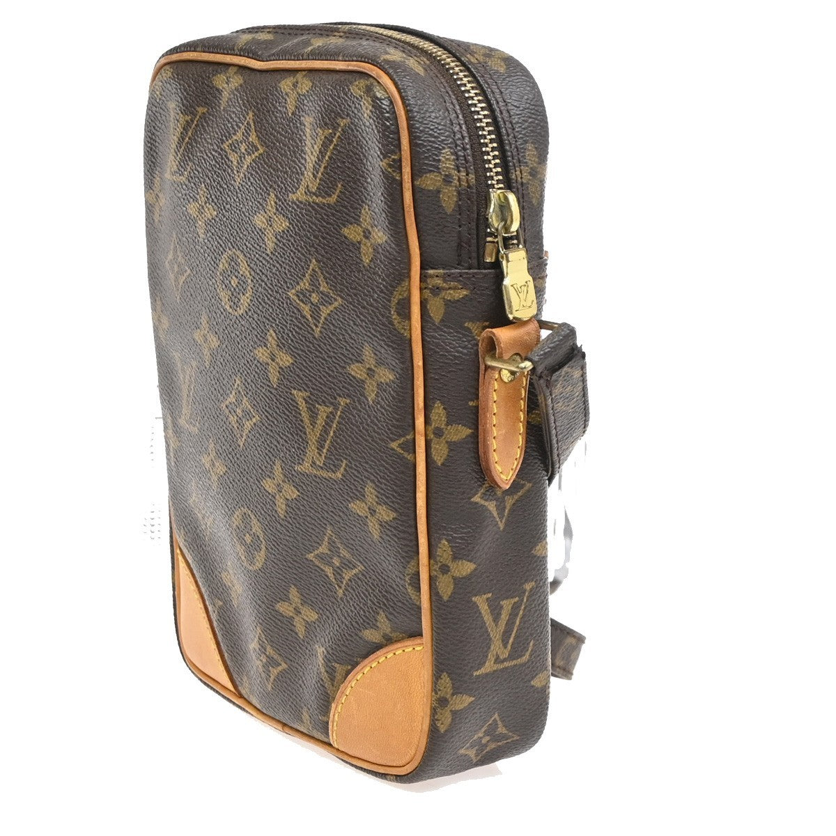 LOUIS VUITTON Danube Shoulder Bag Monogram Leather Brown France M45266 82TA712