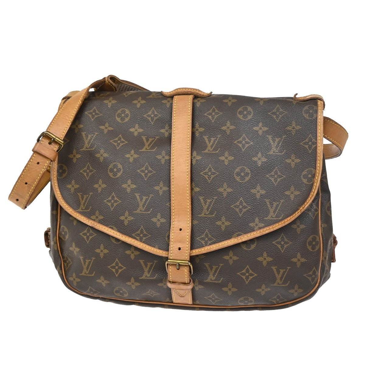 LOUIS VUITTON Saumur 35 Shoulder Bag Monogram Leather BN France M42254 88ZA276