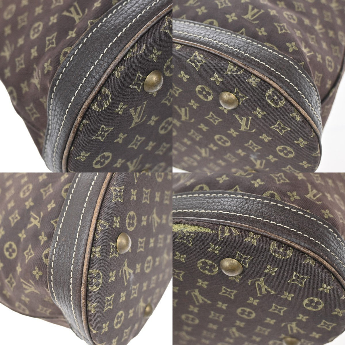LOUIS VUITTON BUCKET PM Shoulder Tote Bag Monogram Mini Lin Brown M95226 67KP103