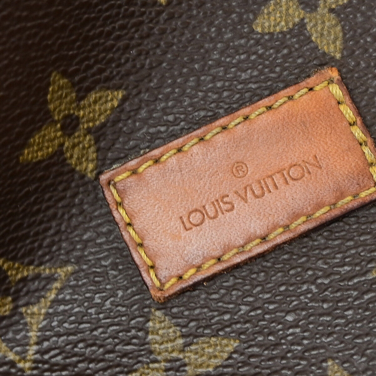 LOUIS VUITTON Logo Saumur 30 Shoulder Bag Monogram Leather Brown M42256 09YE885