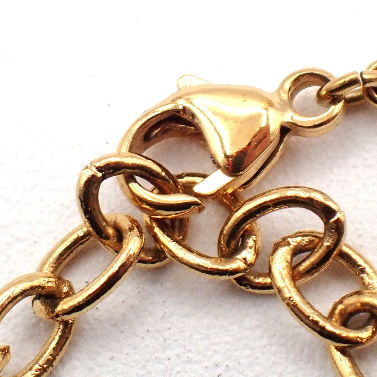 LOUIS VUITTON LV Logo Essential V Bracelet Gold-Plated Italy M61084 36RL847