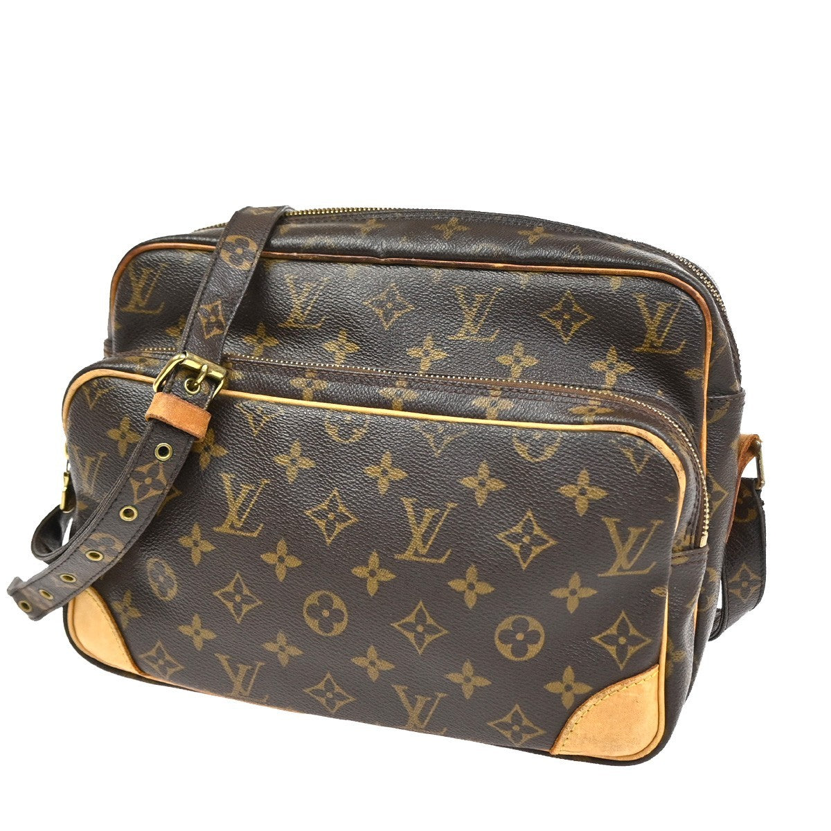 LOUIS VUITTON Nile Crossbody Shoulder Bag Monogram Leather Brown M45244 88CA925