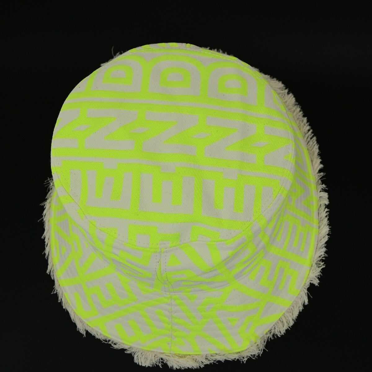 FENDI×MARC JACOBS Logo Bucket Hat #S Cotton Yellow Italy 64RL016