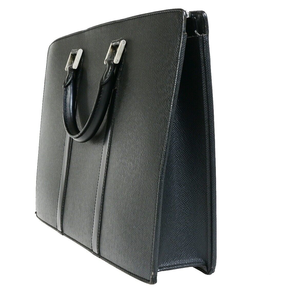 LOUIS VUITTON Porte Documents Lozan Briefcase Hand Bag Taiga BK M30052 61EC575