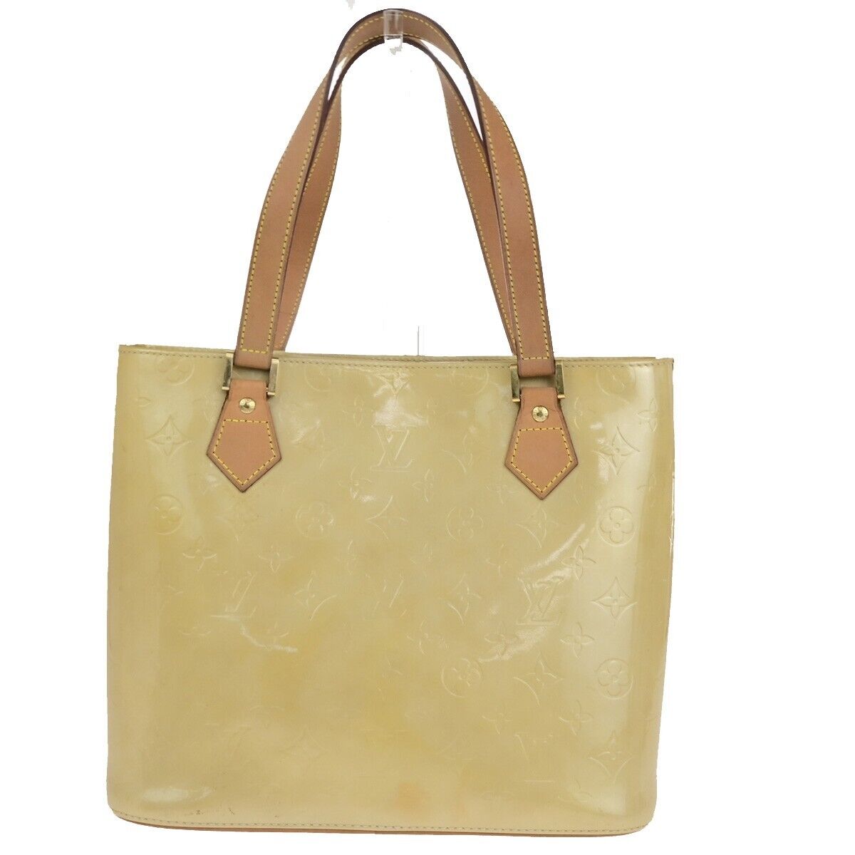 LOUIS VUITTON Houston Shoulder Bag Monogram Vernis Leather Beige M91004 33FB240