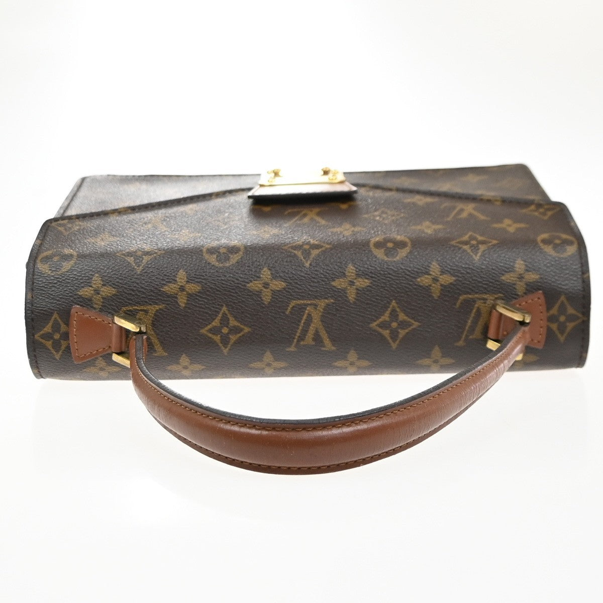 LOUIS VUITTON Concorde Hand Bag Monogram Leather Brown France M51190 82MA626