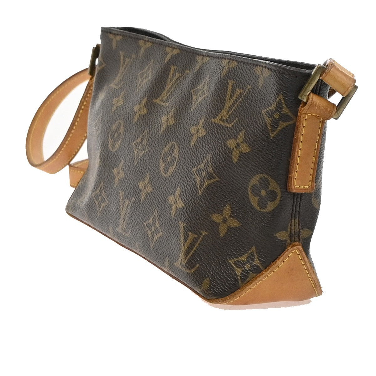 LOUIS VUITTON Logo Trotteur Shoulder Bag Monogram Leather Brown M51240 72YH917