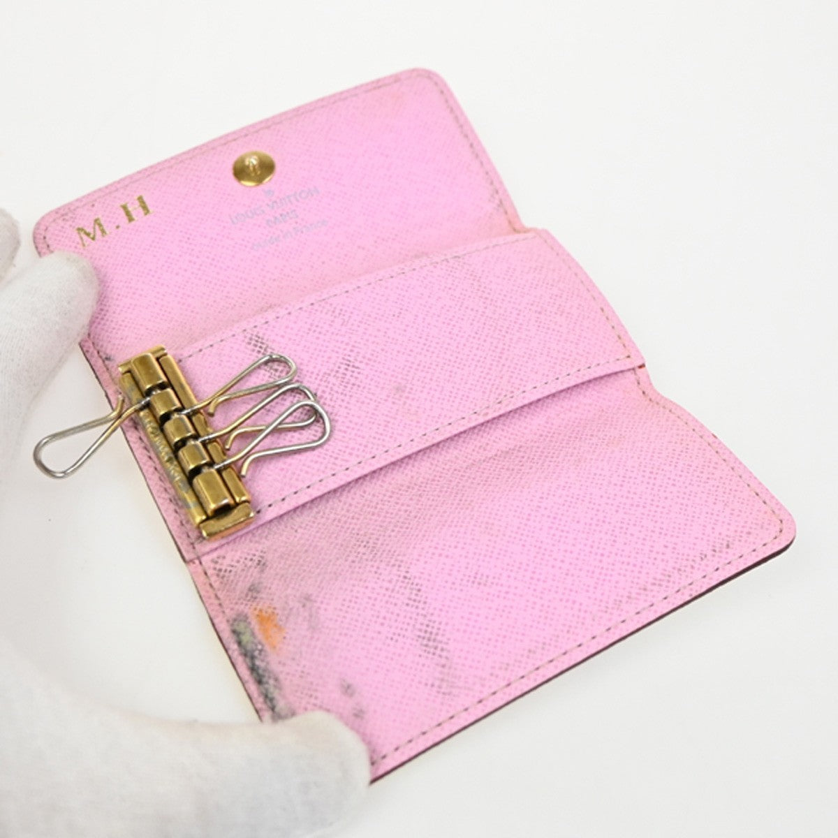LOUIS VUITTON Multicles 4 Hook Key Case Monogram Multicolor White M60043 09KC665
