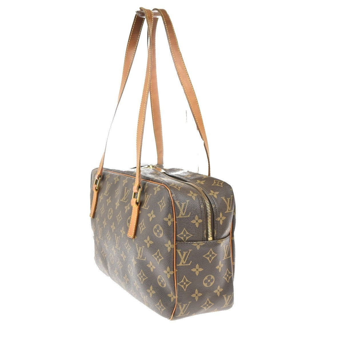 LOUIS VUITTON LV Logo Cite GM Shoulder Bag Monogram Leather Brown M51181 73MA360