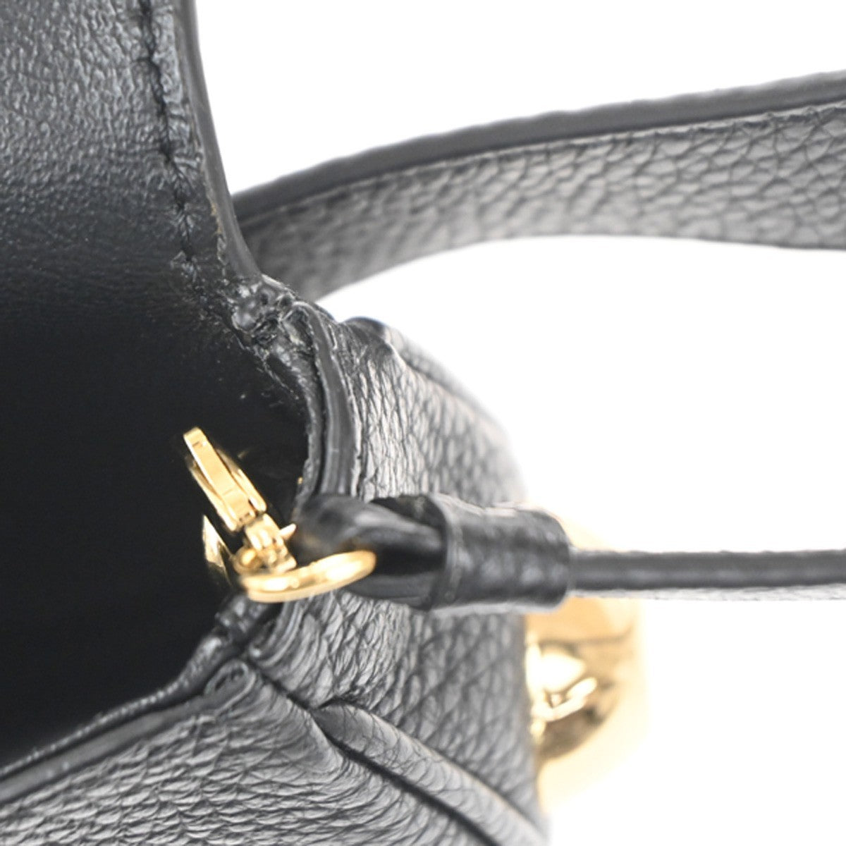 SALVATORE FERRAGAMO Glam Gancini 2Way Shoulder Bum Bag Leather Black 87KB981