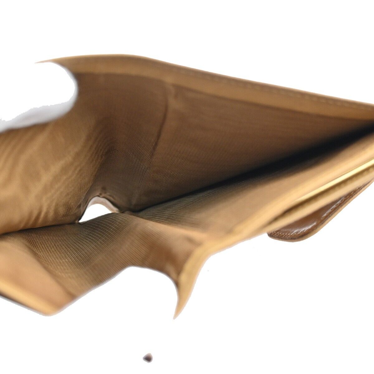 CELINE Logo Macadam Pattern Bifold Wallet PVC Leather Brown Italy 02EA884