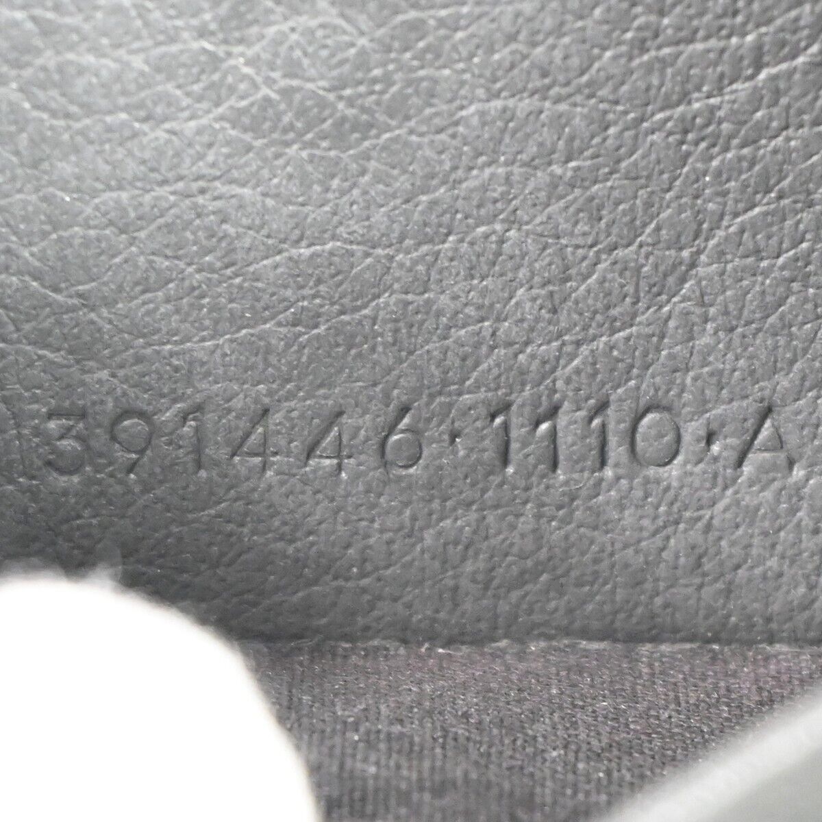 BALENCIAGA Logo Paper Mini Trifold Wallet Purse Leather Gray SHW Italy 67HB259