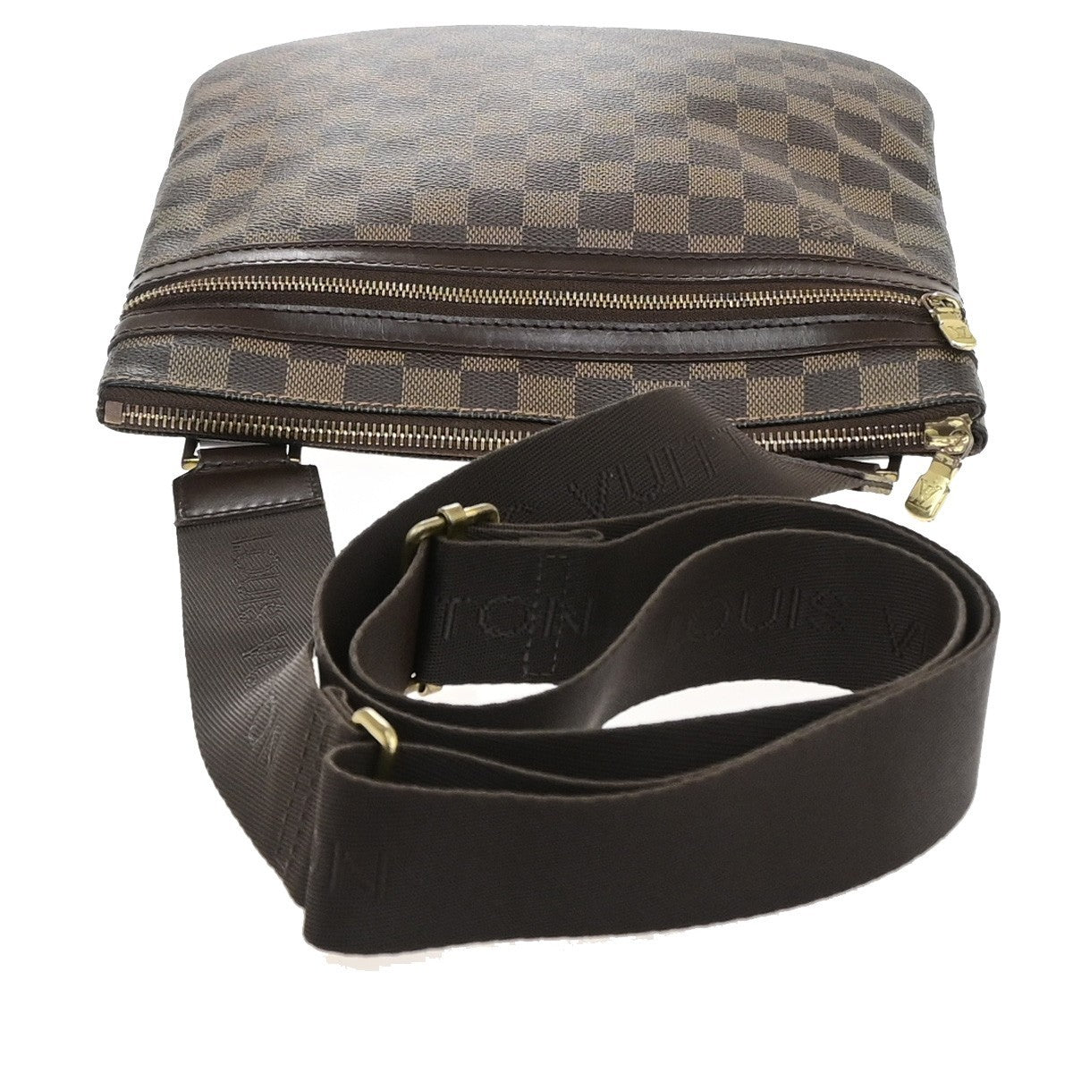 LOUIS VUITTON Pochette Bosphore Shoulder Bag Damier Leather Brown N51111 17YJ263
