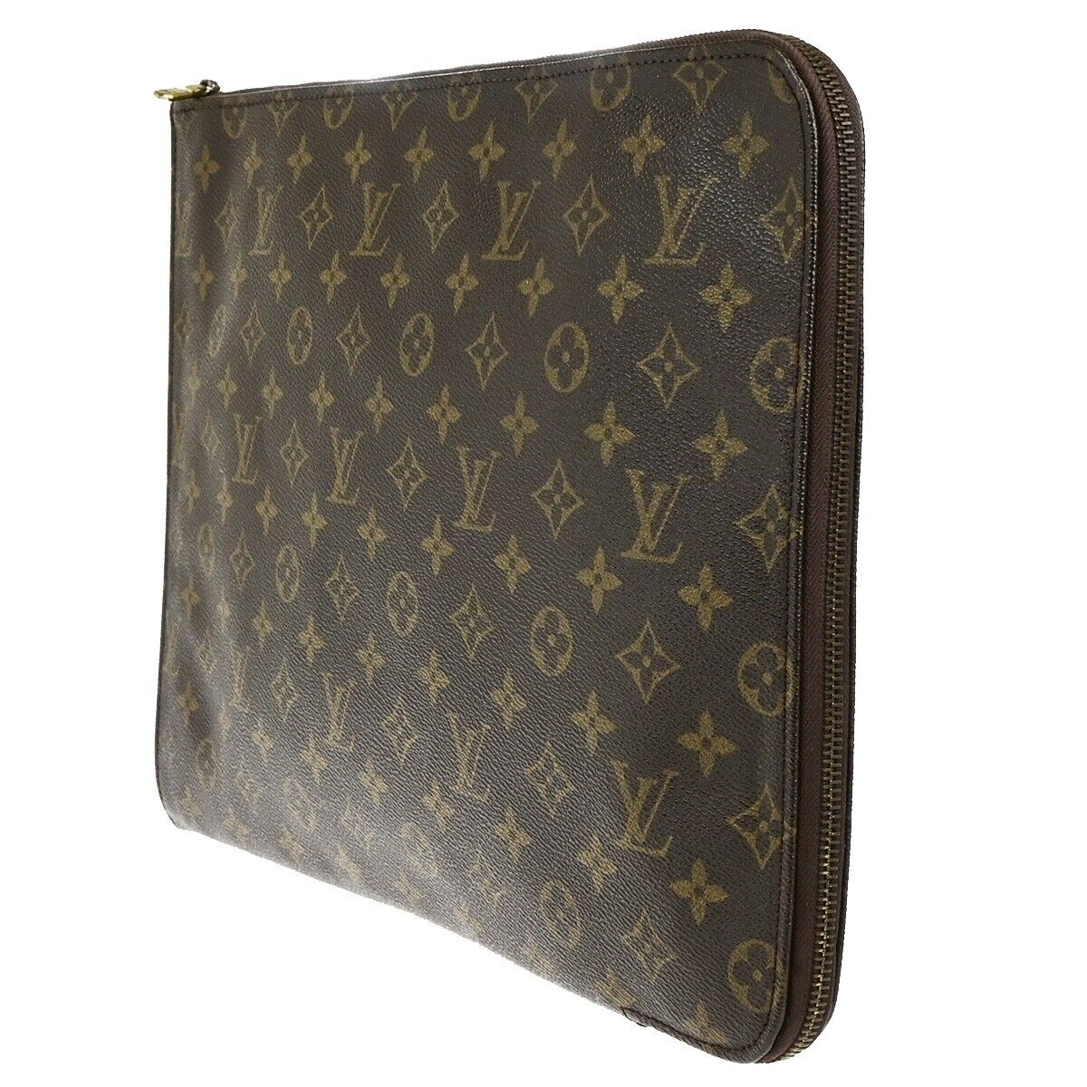 LOUIS VUITTON Poche Documents Business Clutch Bag Monogram M53456 64ED419