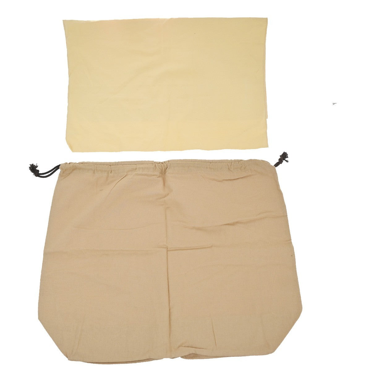LOUIS VUITTON Logo 10 Set Dust Bag Drawstring Canvas Cotton Beige Brown 09KC805